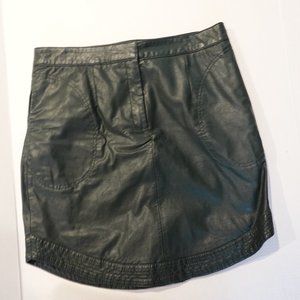 Anthropologie Size 10 Green Vegan Leather Skirt